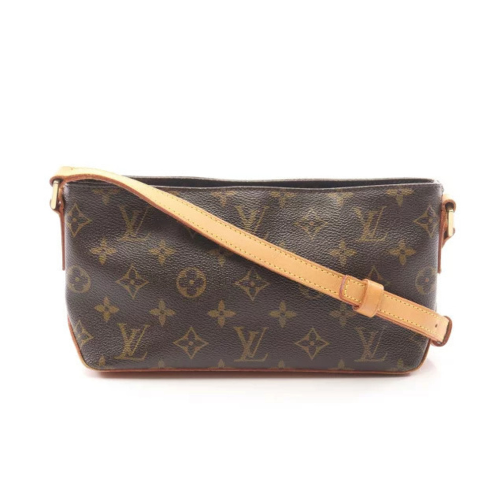 Louis Vuitton Trotteur Shoulder Bag Canvas Leather Monogram Brown
